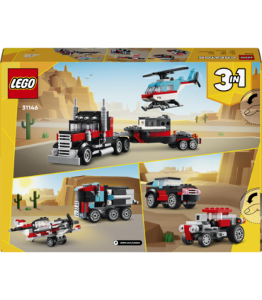 LEGO Creator Treilerauto koos helikopteriga