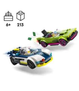 LEGO City Politseiauto ja muskelauto tagaajamine
