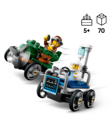 LEGO City Lennuk vs haiglavoodi võidusõiduautode komplekt