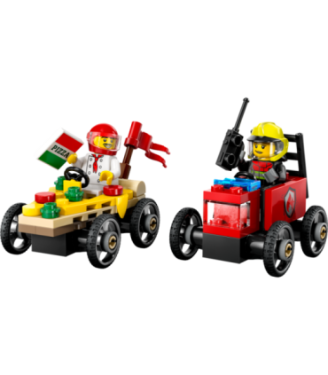 LEGO City Pitsaauto vs tuletõrjeauto võidusõiduautode komplekt