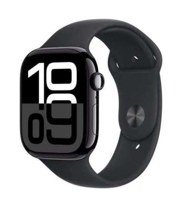 Apple Watch Series 10 GPS + Cellular 42mm Jet Black Alu Case, Black Sport Band S/M EU MWX63