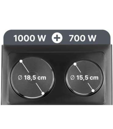 Mini oven with 2 hot plates Proficook