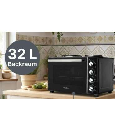 Mini oven with 2 hot plates Proficook