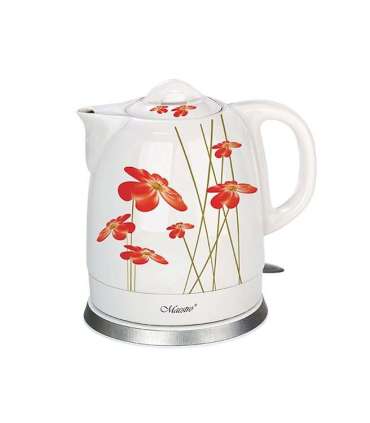 Feel-Maestro MR-066-RED FLOWERS electric kettle 1.5 L 1200 W Red, White