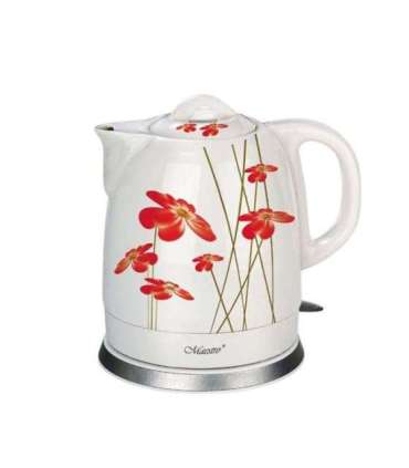 Feel-Maestro MR-066-RED FLOWERS electric kettle 1.5 L 1200 W Red, White