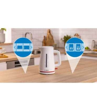 Bosch TWK3M121 MyMoment 2400 W electric kettle, white