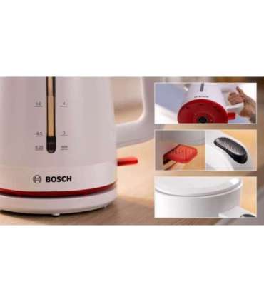 Bosch TWK3M121 MyMoment 2400 W electric kettle, white