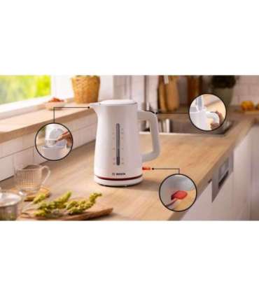 Bosch TWK3M121 MyMoment 2400 W electric kettle, white