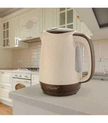 Feel-Maestro MR042 beige electric kettle 1.7 L Beige, Brown 2200 W
