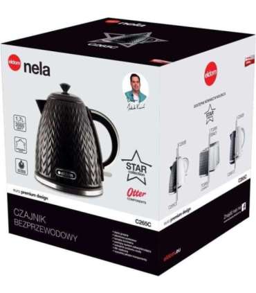 ELDOM NELA kettle, 1.7 l capacity, 2000 W power, black
