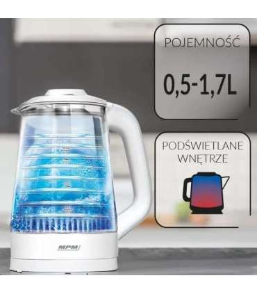 MPM MCZ-124 electric kettle 1.7 L 2200 W White