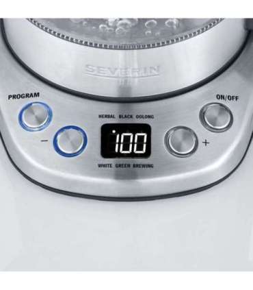 Severin WK 3473 electric kettle 1 L 2200 W Stainless steel, Transparent
