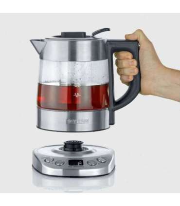 Severin WK 3473 electric kettle 1 L 2200 W Stainless steel, Transparent
