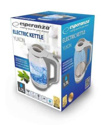 Esperanza EKK025W Electric kettle 1.7 L White, Multicolor 1500 W