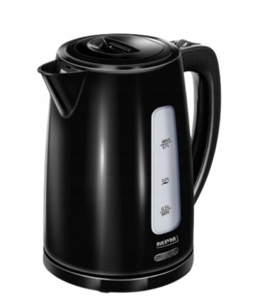 MPM Cordless kettle MCZ-112black 1,7 L, 2200 W