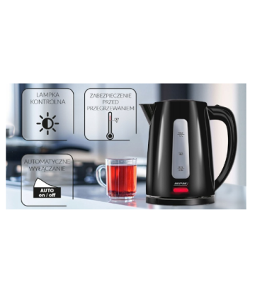 MPM Cordless kettle MCZ-112black 1,7 L, 2200 W