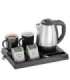 Adler AD 1354 Hotel kettle stainless steel 1.2 L + tray with cups black, steel