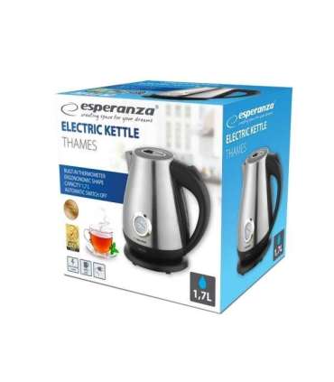 Esperanza EKK029 electric kettle 1.7 L 2200 W Black, Steel