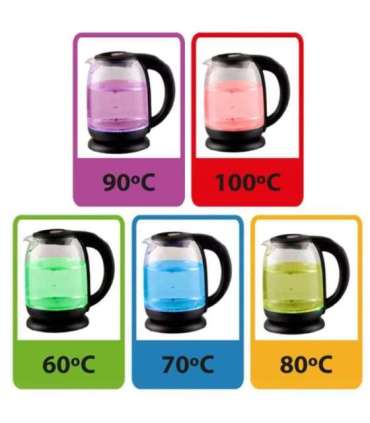 Esperanza EKK027 electric kettle 1.7 L 2200 W Black, Transparent