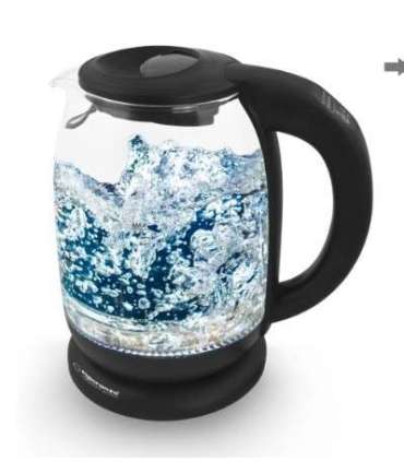 Esperanza EKK027 electric kettle 1.7 L 2200 W Black, Transparent