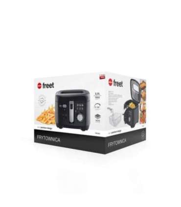 ELDOM Fryer FREET, 2.5 L, 400 g of fries, temperature regulator, removable oil tank, black