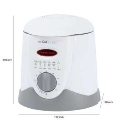 Clatronic FFR 2916 Single 1 L Stand-alone 900 W Deep fryer Grey, White