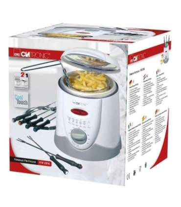 Clatronic FFR 2916 Single 1 L Stand-alone 900 W Deep fryer Grey, White