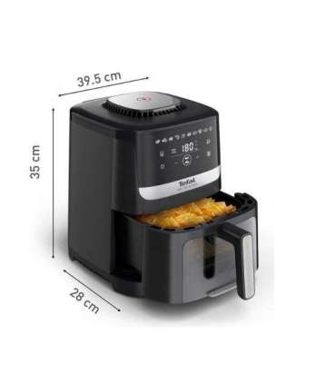 Tefal Easy Fry Silence EY5568E0 fryer Single 5 L Stand-alone Hot air fryer Black, Stainless steel
