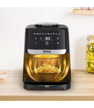 Tefal Easy Fry Silence EY5568E0 fryer Single 5 L Stand-alone Hot air fryer Black, Stainless steel