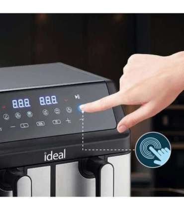 IDEAL Fat-free fryer, double horizontal 9L, 8 functions - including food drying