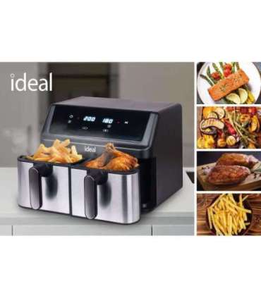 IDEAL Fat-free fryer, double horizontal 9L, 8 functions - including food drying