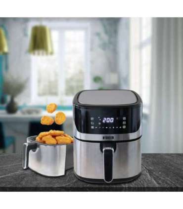 Hot air fryer NOVEEN AF550 6.5 l 1600 W Black, Silver