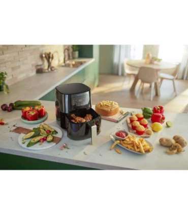 Philips Essential HD9252/70 fryer Single 4.1 L Stand-alone 1400 W Hot air fryer Black, Silver