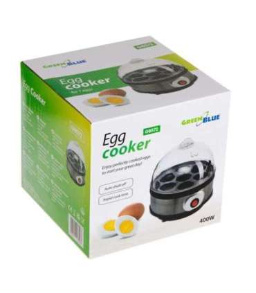 GreenBlue automatic egg cooker, 400W power, up to 7 eggs, measuring cup, 220-240V~, 50 Hz, GB572