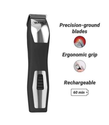 Wahl GroomsMan Pro Battery Black, Stainless steel