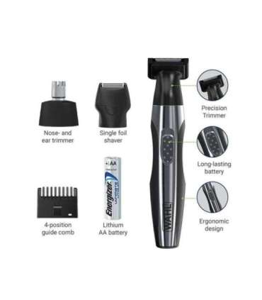Wahl Travel Kit Deluxe Black, Stainless steel