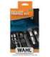 Wahl Travel Kit Deluxe Black, Stainless steel