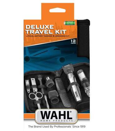 Wahl Travel Kit Deluxe Black, Stainless steel