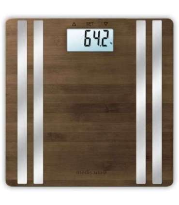 Medisana BS 552 Rectangle Bamboo, Silver Electronic personal scale