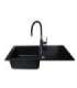 BALI sink (62x44) 1B1D black + Lungo mixer tap
