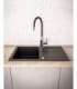BALI sink (62x44) 1B1D black + Lungo mixer tap