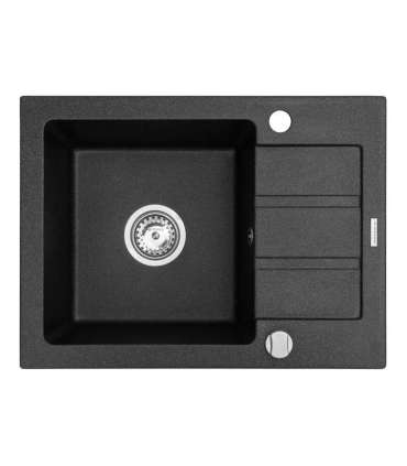 One-bowl sink with draining board Maidsinks Promo 62x44 1B 1D E070053701