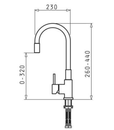 Kitchen mixer PYRAMIS FLESSI black edition