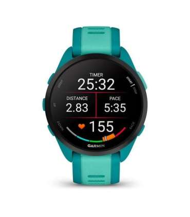 Garmin Forerunner 165 Music 3.05 cm (1.2") AMOLED 43 mm Digital 390 x 390 pixels Touchscreen Turquoise GPS (satellite)