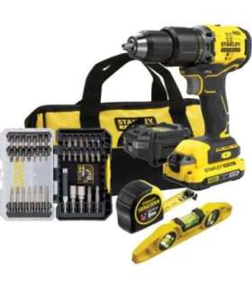 DRILL/DRIVER SET WITH ACCESSORIES SFMCK101D1S STANLEY