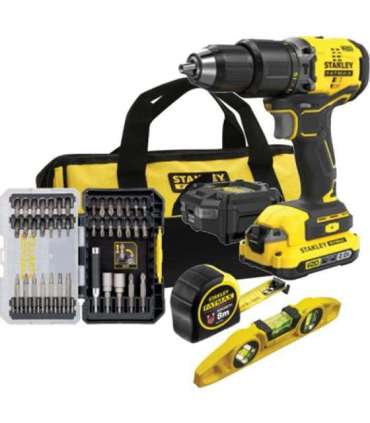 DRILL/DRIVER SET WITH ACCESSORIES SFMCK101D1S STANLEY
