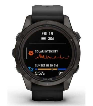 Garmin fēnix 7S Pro 3.05 cm (1.2") MIP 42 mm Digital 240 x 240 pixels Touchscreen Black Wi-Fi GPS (satellite)