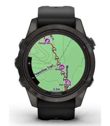 Garmin fēnix 7S Pro 3.05 cm (1.2") MIP 42 mm Digital 240 x 240 pixels Touchscreen Black Wi-Fi GPS (satellite)