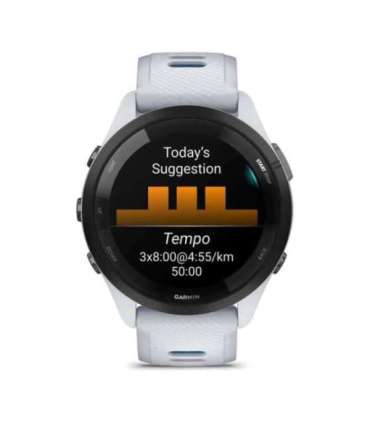 Garmin Forerunner 265 3.3 cm (1.3") AMOLED 46 mm Digital 416 x 416 pixels Touchscreen Black, White Wi-Fi GPS (satellite)