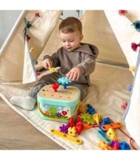 WOOPIE GREEN Montessori motoorse arengu ehituskomplekt 12-ühes (FSC)